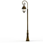 Lampadaire avenue 3 n9 led warm patine dore 009 diffuseur clair - pradier 103138009