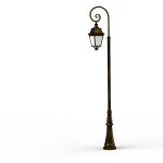 Lampadaire avenue 3 n9 led warm patine dore 009 diffuseur opale - pradier 103240009