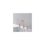 Lavabo cross road 3 trous + vidage or rose brosse robinetterie cross road - cristina ondyna cr20534p