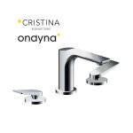 Lavabo melangeur 3 trous blade chrome - cristina ondyna ba20551 Lavabo melangeur 3 trous blade chrome - cristina ondyna ba20551
