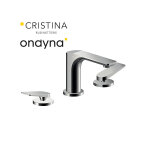 Lavabo melangeur 3 trous blade metal brosse - cristina ondyna ba20577 Lavabo melangeur 3 trous blade metal brosse - cristina ondyna ba20577