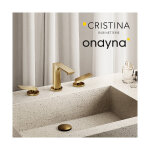 Lavabo melangeur 3 trous blade or brosse - cristina ondyna ba20596p Lavabo melangeur 3 trous blade or brosse - cristina ondyna ba20596p