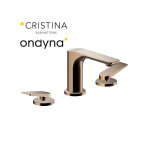 Lavabo melangeur 3 trous blade or rose brosse - cristina ondyna ba20534p Lavabo melangeur 3 trous blade or rose brosse - cristina ondyna ba20534p