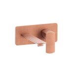Lavabo mural profilo avec plaque droit bec 22. 5 up&d; or rose brosse robinetterie profilo - cristina ...