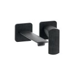 Lavabo mural profilo avec rosace droit bec 18. 5 chrome noir brosse robinetterie profilo - cristina ondyna ...