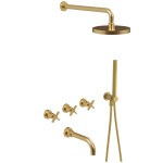 Mlangeur bain douche encastr or bross cross road - cristina ondyna cr11396p