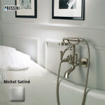 Mlangeur bain - douche avec inverseur, douchette, flexible liberty line nickel satin - bossini z001103094 ...