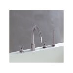 Mlangeur bain douche sur gorge 4 trous chrome cross road - cristina ondyna cr12651