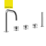 Mlangeur bain douche sur gorge chrom rota - cristina ondyna rt12151