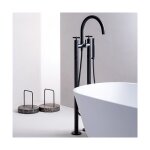 Melangeur bain douche sur pied cross road blackmat robinetterie cross road - cristina ondyna cr10813