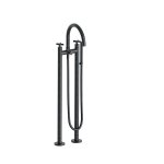 Melangeur bain douche sur pied cross road chrome noir brosse robinetterie cross road - cristina ondyna ...