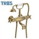 Mélangeur bain?douche thermostatique laiton vieilli mat - tres 24217609lm Mélangeur bain?douche thermostatique laiton vieilli mat - tres 24217609lm