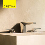 Mlangeur lavabo 3 trous chrom fractal - cristina ondyna ft20551