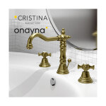 Mélangeur lavabo chambord 3 trous bec potence vieux bronze mat + vidage - cristina ondyna ch11293 Mélangeur lavabo chambord 3 trous bec potence vieux bronze mat + vidage - cristina ondyna ch11293