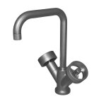 Melangeur lavabo monotrou regular metal brosse - cristina ondyna rt22677