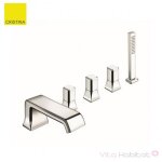 Mlangeur sur gorge 5 trous pour bain / douche italy chrom + douchette - cristina ondyna it12151
