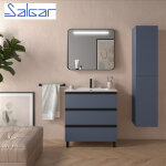 Meuble de salle de bains 3 tiroirs spirit 800 night blue - salgar 103494