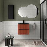 Meuble salle de bain biba 600 2 tiroirs terracota 598 x 540 x 450 mm - salgar 113828 Meuble salle de bain biba 600 2 tiroirs terracota 598 x 540 x 450 mm - salgar 113828
