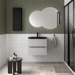 Meuble salle de bain biba 600 2 tiroirs white cotton 598 x 540 x 450 mm - salgar 113818