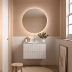 Meuble salle de bain biba 800 2 tiroirs white cotton 798 x 540 x 450 mm - salgar 113840