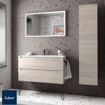 Meuble salle de bain monterrey 100cm 2 tiroirs chne naturel - salgar 23938