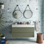 Meuble salle bain monterrey 1200 2 tiroirs mtal. green forest 1197x540x450mm - salgar 96532