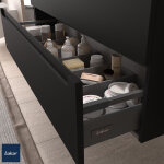 Meuble de salle de bain monterrey 900 2 tiroirs mtal. black velvet 897x540x450mm - salgar 96485