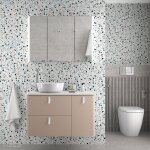 Meuble de salle de bain suspendu uniiq 1200 macchiato droite 1 porte et 2 tiroirs - salgar 83094