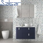 Meuble de salle de bain uniiq 1200 night blue gauche 1 porte et 2 tiroirs - salgar 83107