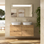Meuble salle de bain vima 1200 chêne africain + plan de toilette - salgar 111813 Meuble salle de bain vima 1200 chêne africain + plan de toilette - salgar 111813