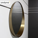 Miroir rond avec cadre laiton bross - cristina ondyna mb10796