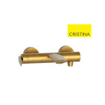 Mitigeur bain douche mural or bross foil - cristina ondyna fl10796p