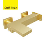 Mitigeur bain douche mural or bross tabula - cristina ondyna ta10796p