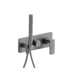 Mitigeur douche mural profilo encastre 2 sorties metal brosse robinetterie profilo - cristina ondyna ...