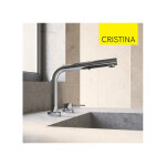 Mitigeur d'vier avec bec rtractable et douchette extractible - cristina ondyna kt52451