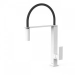 Mitigeur vier blanc mat avec bec extractible - tres 00648701bm