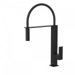 Mitigeur vier noir mat avec bec extractible - tres 00648701nm