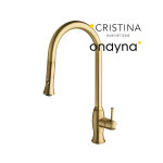 Mitigeur vier retro canova avec douchette bi - jets vieux bronze mat - cristina ondyna ka53093
