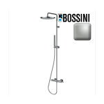 Mitigeur kit colonne de douche murale nickel satin thermostatique apice - bossini l10507094
