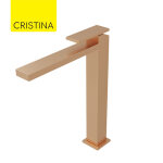 Mitigeur lavabo haut monotrou or rose bross tabula - cristina ondyna ta22234p