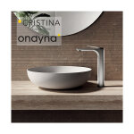 Mitigeur lavabo haut avec vidage up&down; metal brosse - cristina ondyna ba22277