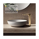 Mitigeur lavabo haut avec vidage up&down; or rose brosse - cristina ondyna ba22234p