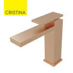 Mitigeur lavabo large or rose bross tabula - cristina ondyna ta26434p