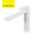 Mitigeur lavabo mi - haut blanc mat tabula - cristina ondyna ta22724