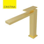 Mitigeur lavabo mi - haut or bross tabula - cristina ondyna ta22796p