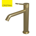 Mitigeur lavabo mi - haut avec vidage up&down; or bross east side - cristina ondyna es22796p