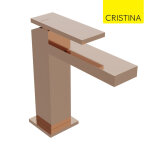 Mitigeur lavabo monotrou or rose tabula - cristina ondyna ta22046p