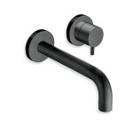 Mitigeur lavabo mural 2 trous bec 250 mm black matt triverde - cristina ondyna tv25513