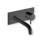 Mitigeur pour lavabo mural saillie 18 cm sans mcanisme blackmat triverde - cristina ondyna tv25613