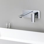 Mitigeur pour lavabo mural (saillie 22. 5) avec plaque laiton profilo - cristina ondyna pf25851